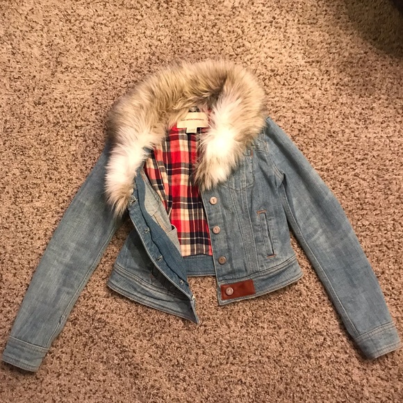 Anthropologie Jackets & Blazers - Anthropologie Removable Fur “Pilcro” Denim Jacket